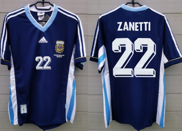 Argentina jersey 1998 #22 ZANETTI World Cup