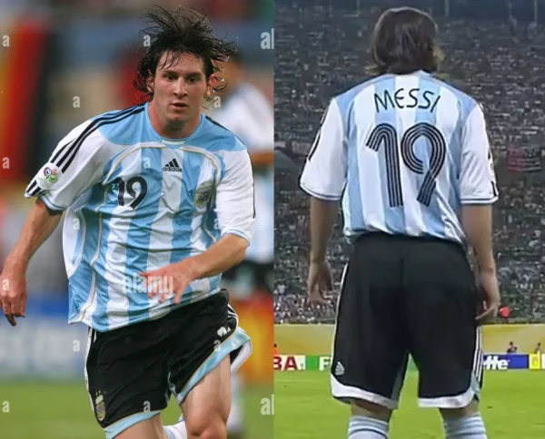 Argentina jersey 2006 #19 MESSI World Cup LS