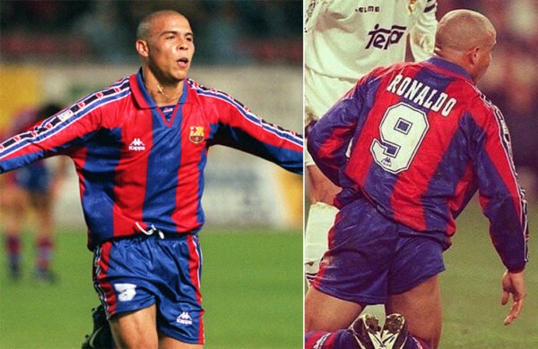 FC Barcelona jersey 1996/97 #9 RONALDO La Liga LS