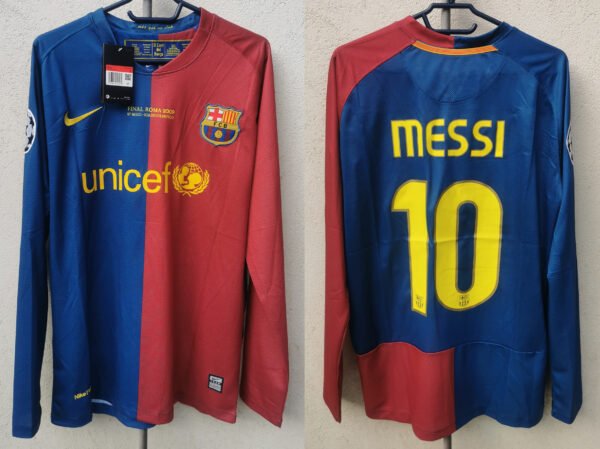 FC Barcelona Jersey 2009 Messi Champions League Final LS Details