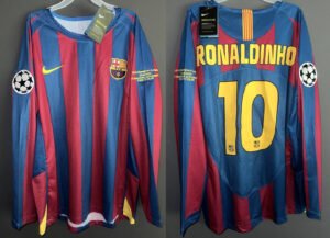 FC Barcelona jersey 2005 #10 RONALDINHO Final Champions League LS