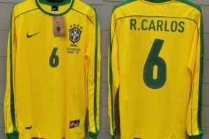 Brazil jersey 1998 #6 R. CARLOS World Cup LS