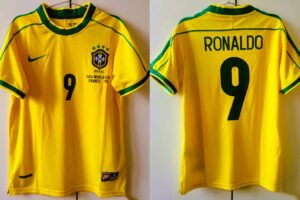 Brazil jersey 1998 #9 RONALDO World Cup