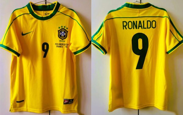 Brazil jersey 1998 #9 RONALDO World Cup