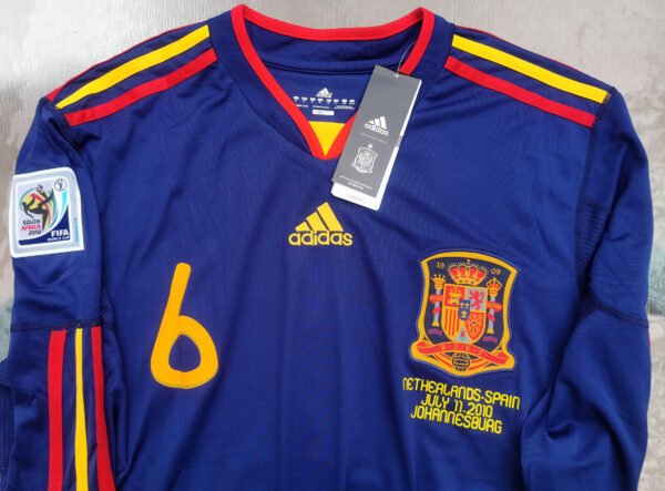 Spain jersey 2010 #6 A. INIESTA World Cup Final LS