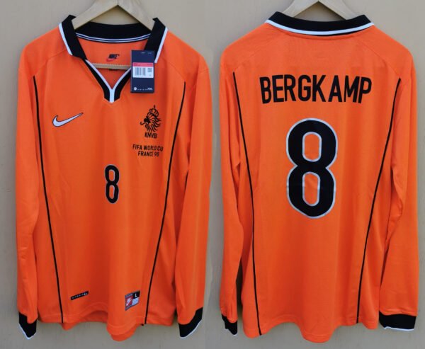 Netherlands jersey 1998 #8 BERGKAMP World Cup LS