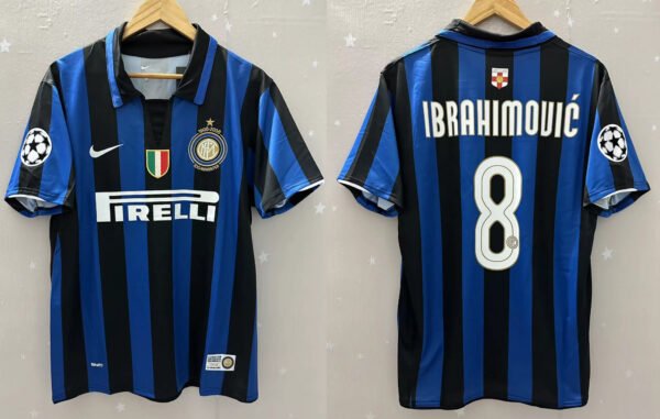 Inter Milan jersey 2007/08 #8 IBRAHIMOVIC Champions League