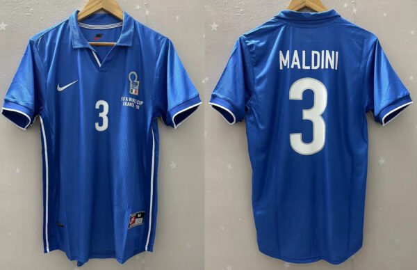 Italy jersey 1998 #3 MALDINI World Cup