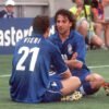 italia1998vieri5 Italy jersey 1998 #21 VIERI World Cup