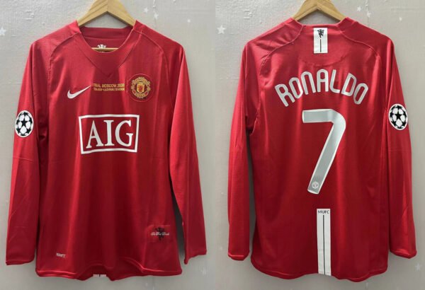 Manchester United jersey 2008 #7 RONALDO Champions League Final LS