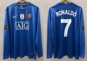 Manchester United jersey 2008/09 #7 RONALDO Champions League LS