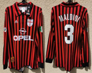 AC Milan jersey 1999/00 #3 MALDINI Calcio LS