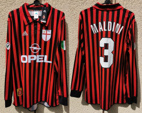AC Milan jersey 1999/00 #3 MALDINI Calcio LS