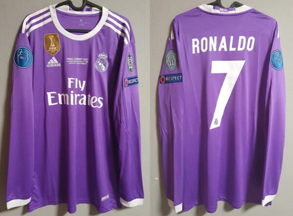 Real Madrid jersey 2017 #7 RONALDO Champions League Final LS