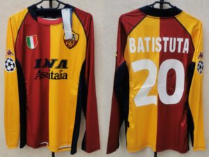 as roma jersey 2001 02 batistuta champions league ls