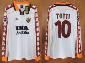 as roma jersey 1998 99 totti calcio ls away
