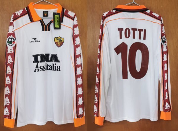 as roma jersey 1998 99 totti calcio ls away