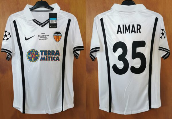 Valencia jersey 2001 #35 AIMAR Champion League Final