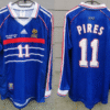 fra1998pires1 France jersey 1998 #11 PIRES World Cup Final LS