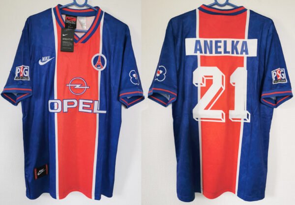 psg1995anelka1 PSG Paris jersey 1995/96 #21 ANELKA Ligue 1